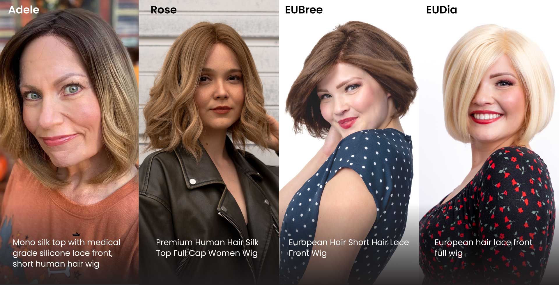 human hair bob wigs