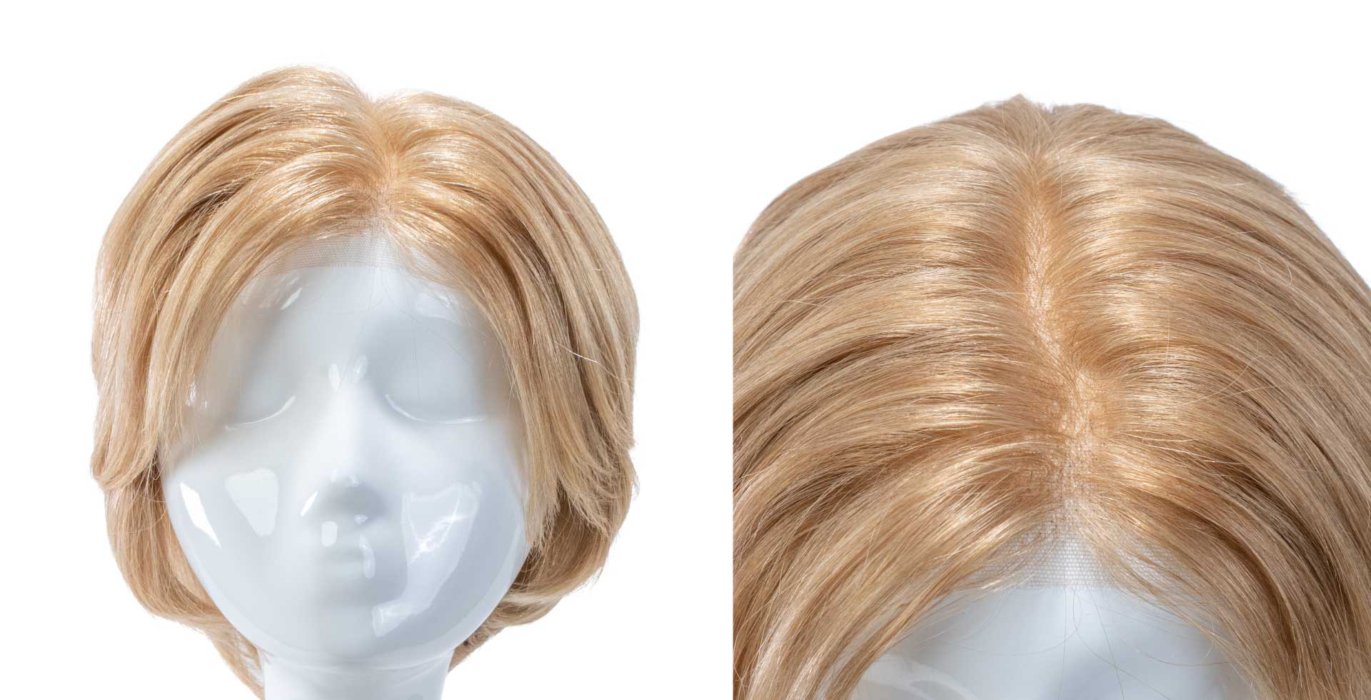 close up of virgin european hair wig