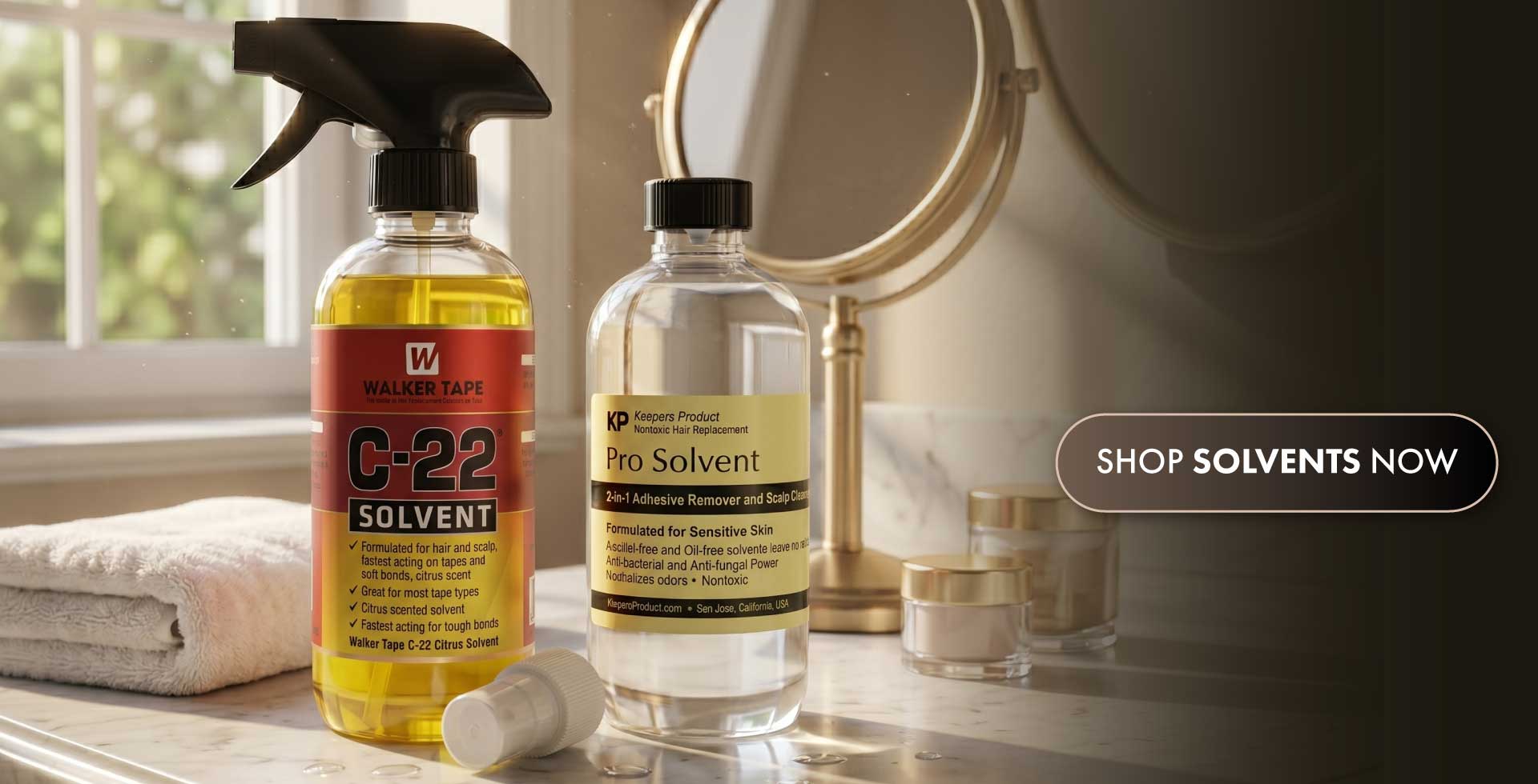 solvent and cleansers for hair system