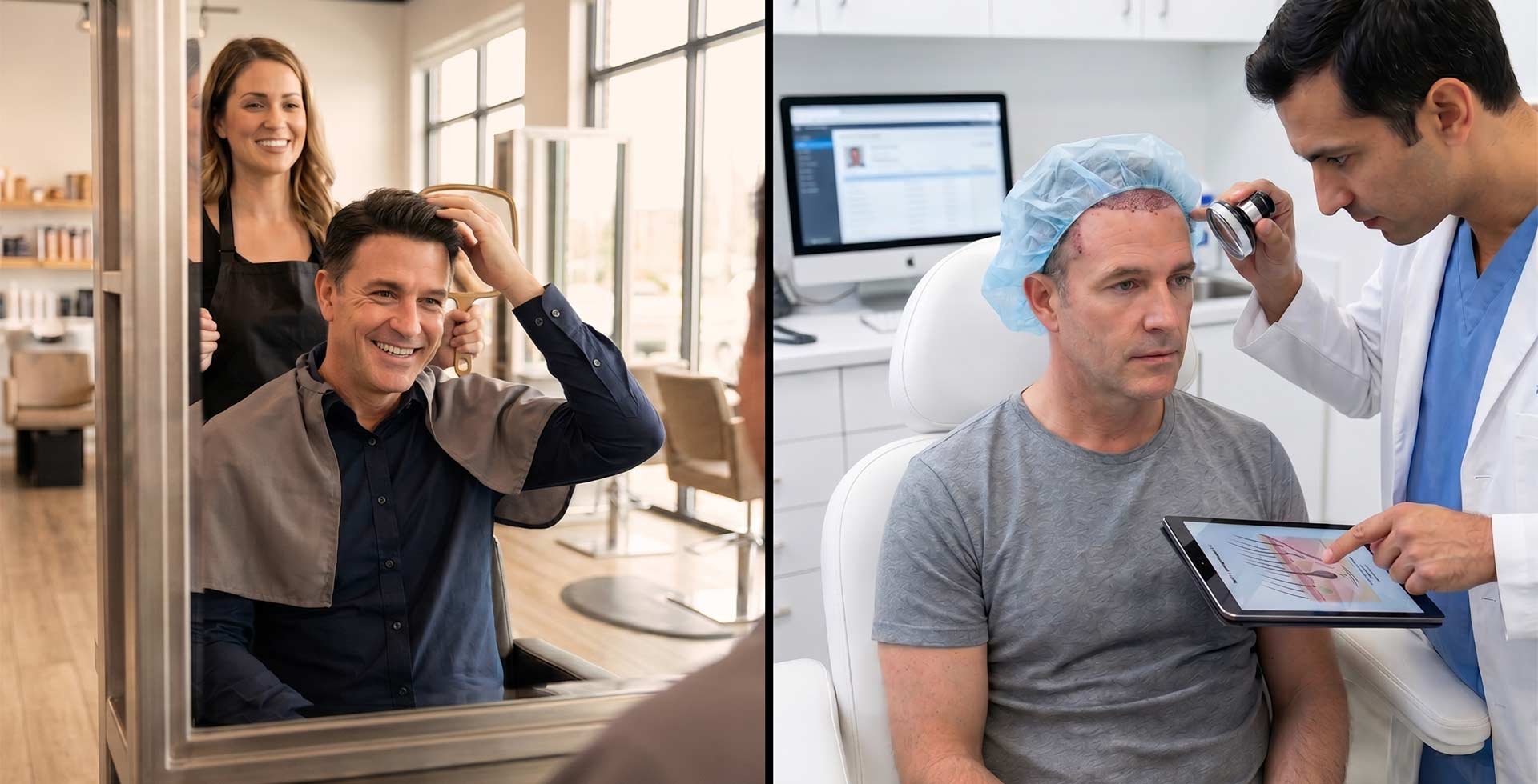 difference between hair patch and hair transplant