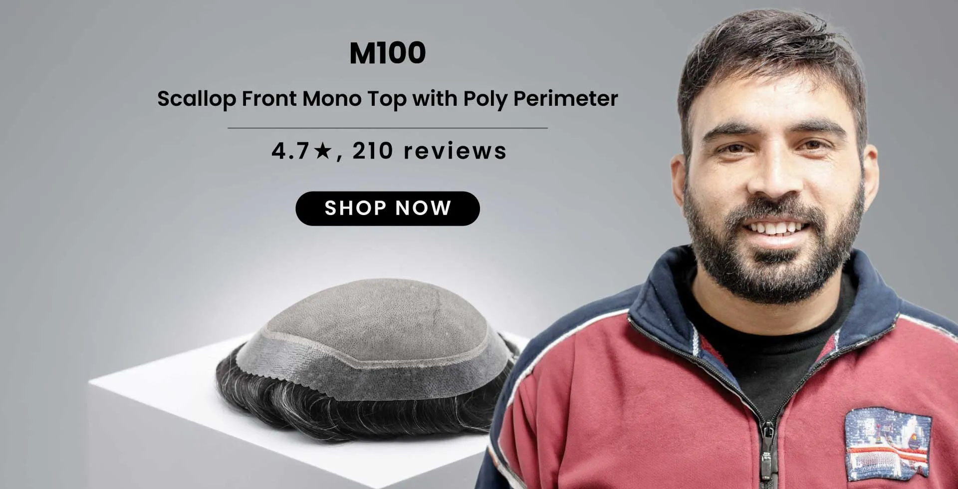 M100 Scallop Front Mono Top with Poly Perimeter