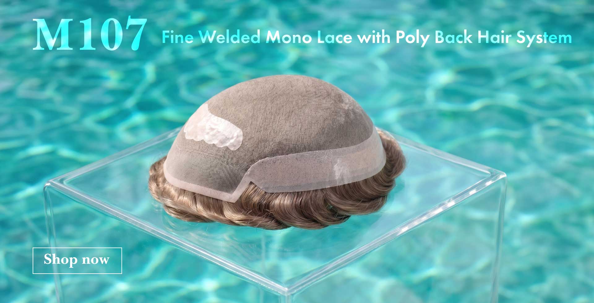 M107 Fine Welded Mono Lace with Poly Back Hair System