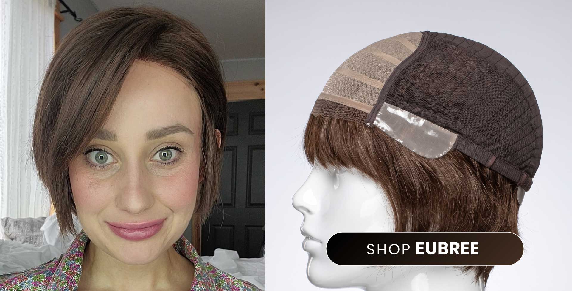 EUBree European Hair Short Hair Lace Front Wig