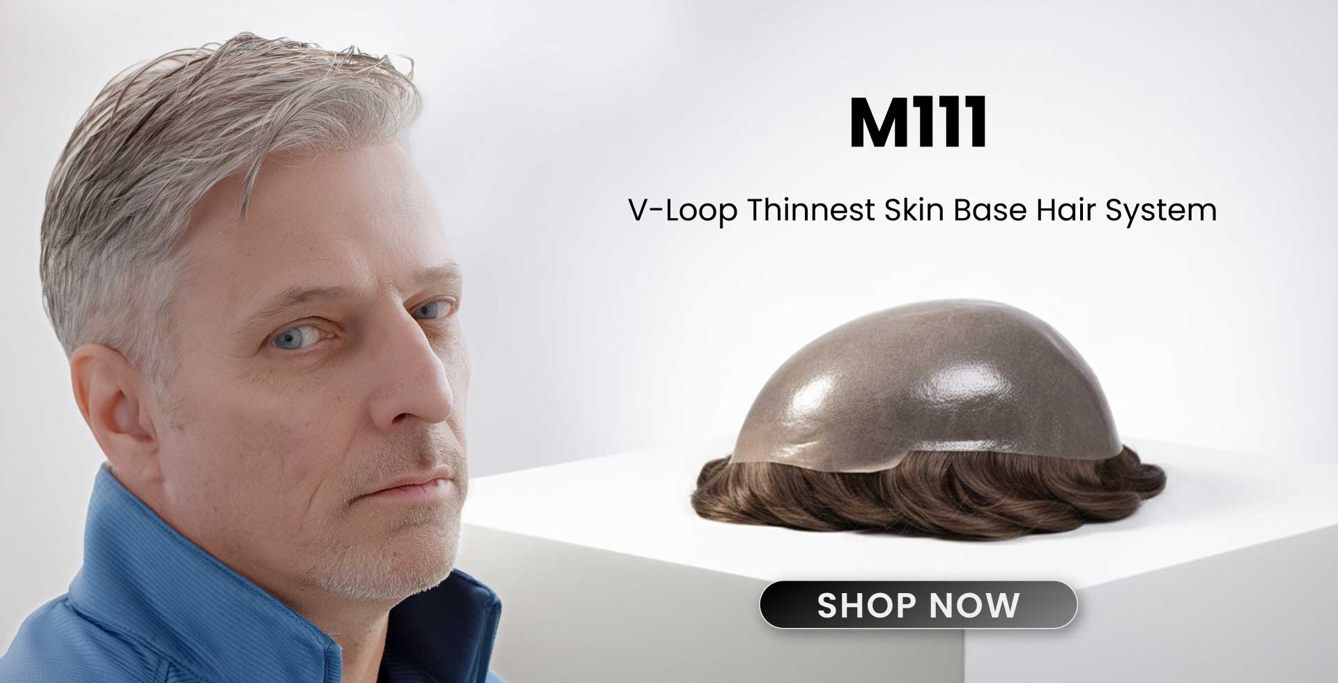 2. M111 V-Loop Thinnest Skin Base Hair System