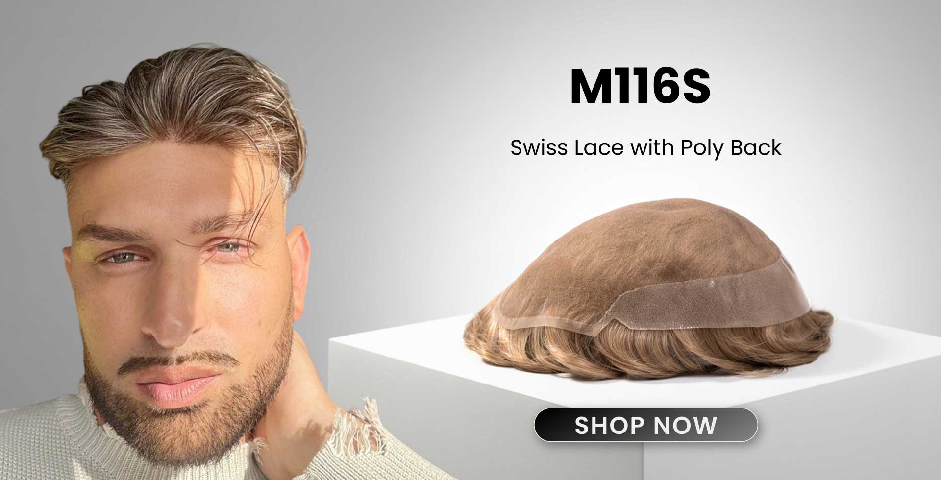 M116S Swiss Lace with Poly Back