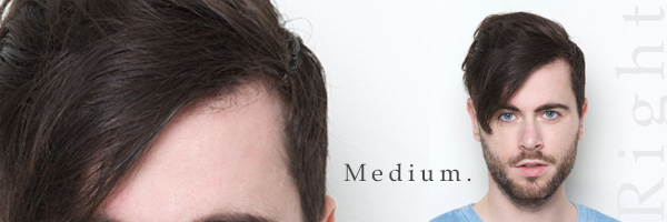 men medium hair system