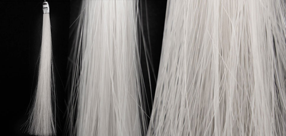 Synthetic grey hair
