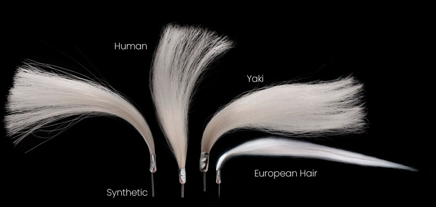 how the various hair types stand and flow