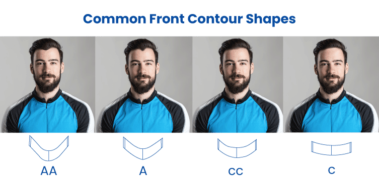 Front contour sizes